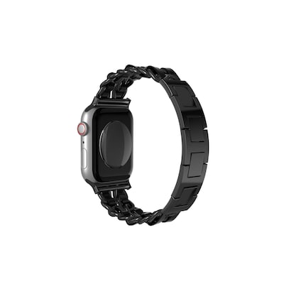 LAX Stylish Metallic Band for Apple Watch, Black