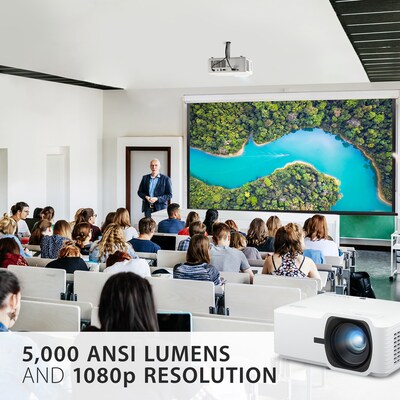ViewSonic 5000 Lumens 1080P Laser Projector, White (LS740HD)