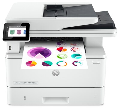 HP LaserJet Pro MFP 4101fdw Wireless Black & White Laser Printer, All-In-One, Print, Scan, Copy, Fax, Best for Office (2Z619F)
