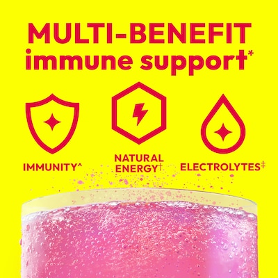 Emergen-C Vitamin C 1000mg Immune Support Powder, Raspberry, 30 Packets/Box (130201)