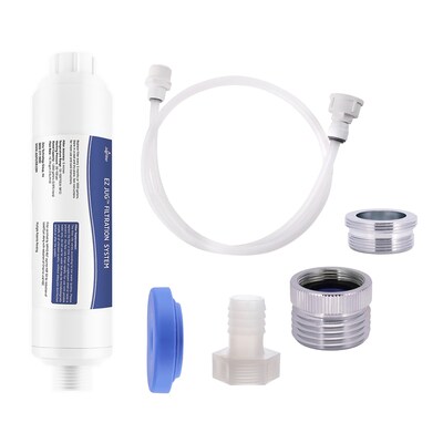 EZ Jug Water Filtration System with Garden Hose Faucet Adapter & Basic Indoor Kitchen Faucet Adapter (EZID001)