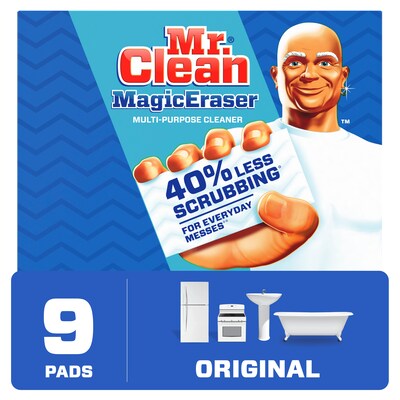 Mr. Clean Magic Eraser Original White Scouring Pad, 9/Pack (69516)