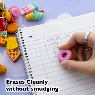 Bazic Snack Shop 3D Eraser, Multicolor, 4 Erasers/Set, 24/Sets (BAZ2250)