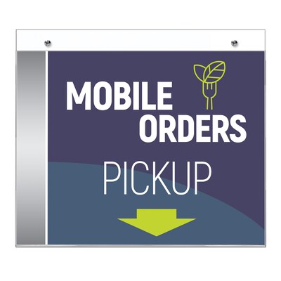 Deflect-O Classic Image Document Holder, 8.5" x 11", Horizontal, Wall Mounted, Clear Plastic (68301)