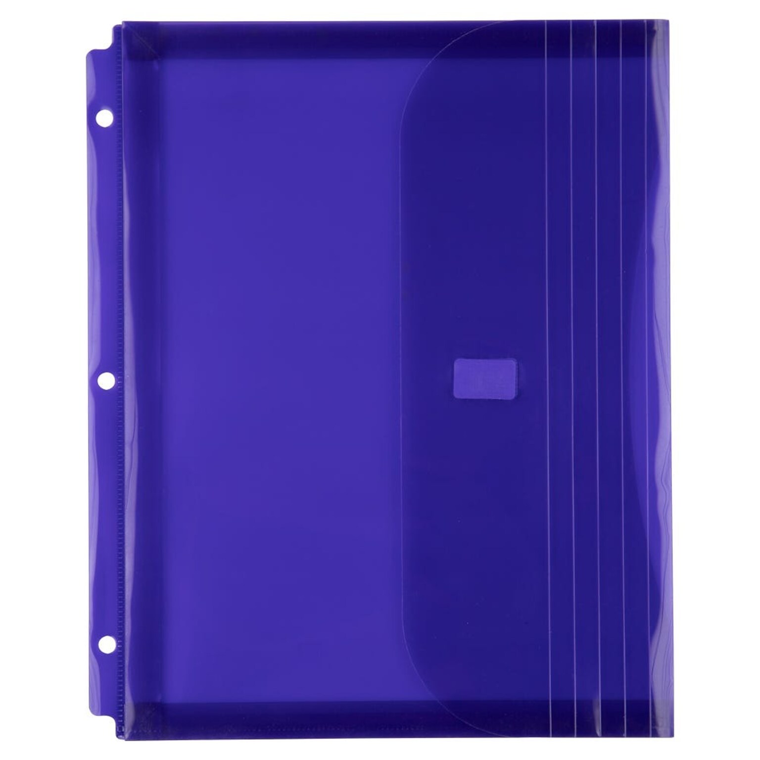 JAM Paper Plastic Binder Pocket, Purple, 3/Pack (218VB1PUX3)