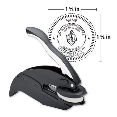 Custom Ideal 2 in 1 Pocket & Desk Notary Embosser, 1-5/8 Diameter