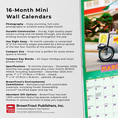 2026 BrownTrout Avanti Dogs Gone Wild 7" x 7" Monthly Wall Calendar (9798330701438)