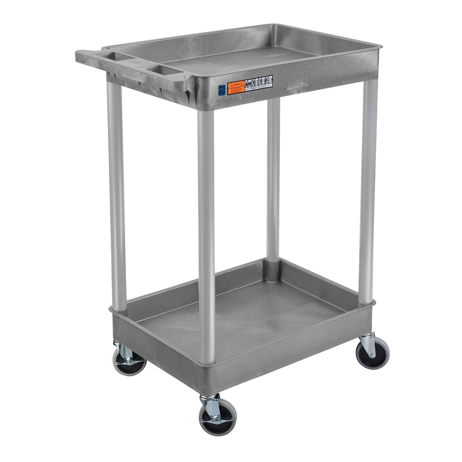 Luxor ENDURA 2-Shelf Utility Cart, Gray (STC11-G)