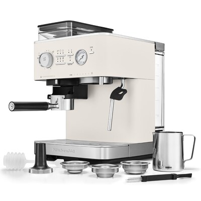 KitchenAid Pump/Automatic Espresso Machine, Porcelain White (KES6551PL)