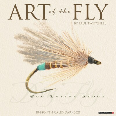 2027 Willow Creek Art of the Fly 12 x 12 Monthly Wall Calendar, Assorted Colors (58831)