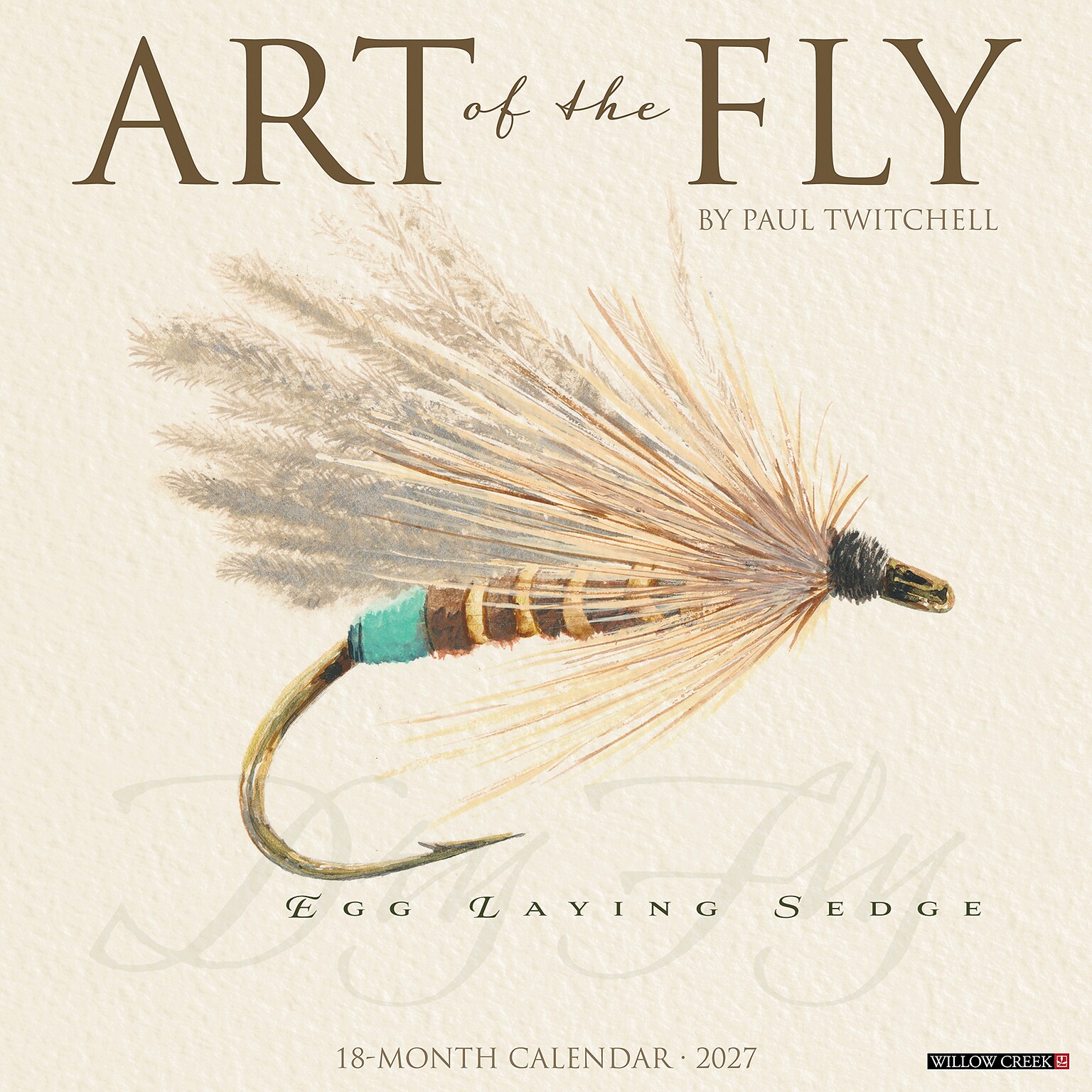 2027 Willow Creek Art of the Fly 12 x 12 Monthly Wall Calendar, Assorted Colors (58831)