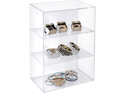 Azar 12.38"W Open Countertop Display Case, Clear, Each (255658)