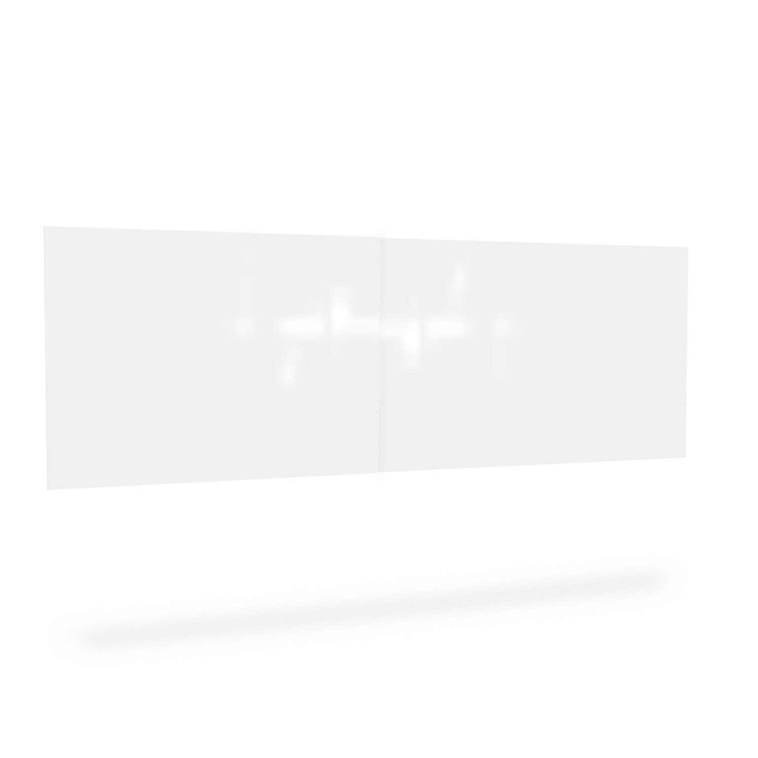 Ghent Flyte Duo Double-Sided Magnetic Steel Dry-Erase Whiteboard, 4 x 12, Two Piece (FLYD-412-GM-WH-2P)