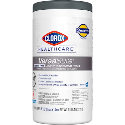 Clorox Healthcare VersaSure Disinfecting Wipes, 150/Canister (31758)