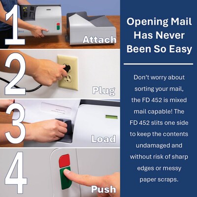 Formax FD 452 Electric Letter Opener, Gray (FD452)