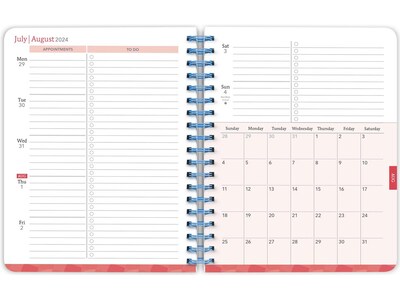 2024-2025 Plato Seaside Currents 6" x 7.75" Academic & Calendar Weekly Planner, Paperboard Cover, Multicolor (9781975480424)
