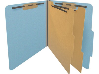 Medical Arts Press Pressboard Classification Folder, 2 Dividers, 2" Expansion, Letter Size, Blue, 10/Box (DV-T42-26-3BLU)