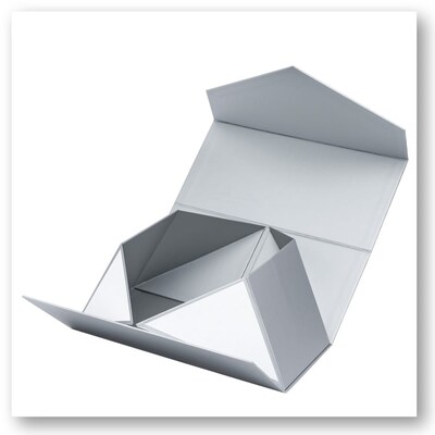 JAM Paper Gift Boxes, Silver (LA-9X4-BX-SLV)