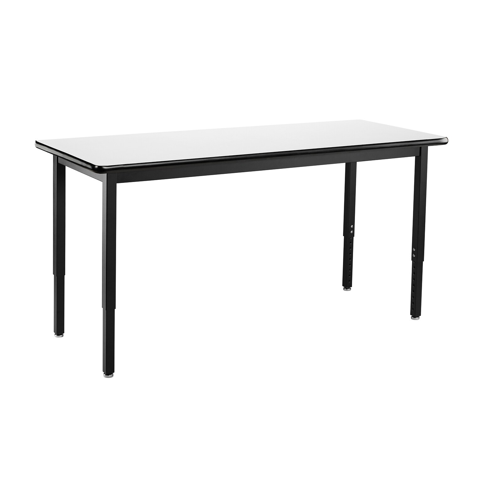 NPS HD Series Height Adjustable Heavy Duty Steel Table, 30 x 72, Black Frame/Whiteboard Top (HDT3-3072W)