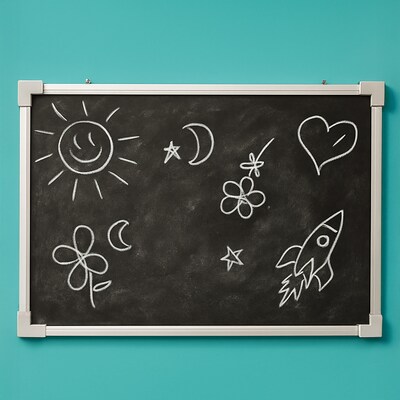 Flipside Black Chalkboard, 36 x 48, Aluminum Frame (34210)