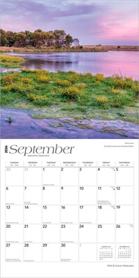 2026 BrownTrout Nebraska Wild & Scenic 12" x 12" Monthly Wall Calendar (9798330704811)