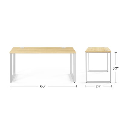 Union & Scale™ Workplace2.0™ 60" Writing Desk, Maple (UN57472)