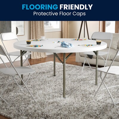 Flash Furniture Elon Folding Table, 59.75" x 59.75", Granite White (DADYCZ152RGW)