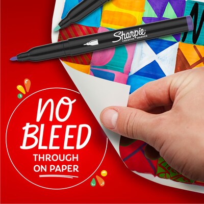 Sharpie Creative Markers Earth Tones Liquid Ink Markers, Fine Tip,  Assorted, 12/Pack (2209901)