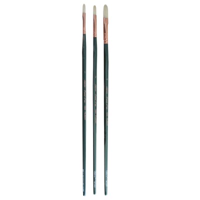 Silver Brush Natural Hog Filbert, Filbert Brush, 4/Pack (SLVGP1075)