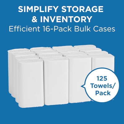 Pacific Blue Select Recycled Multifold Paper Towels, 2-ply, 125 Sheets/Pack, 16 Packs/Carton (21000)