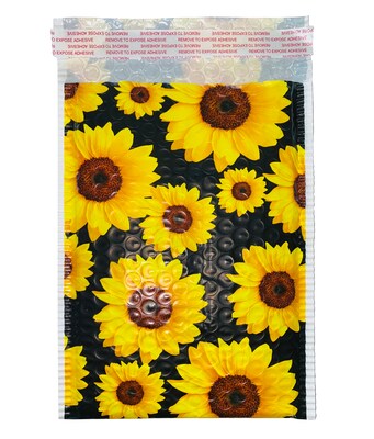 6 x 10 Bubble Mailer, Sunflowers, 50/Pack (074108)