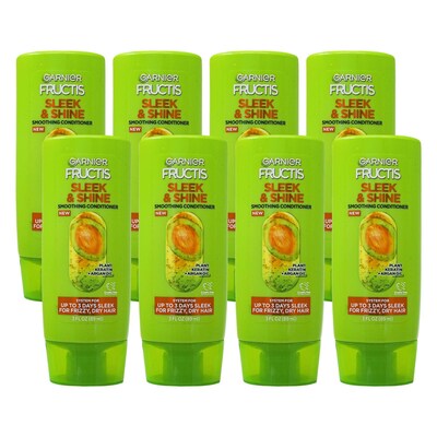 Garnier Fructis Sleek & Shine Conditioner, 3 oz Bottle, 8 Bottles/Bag, 18 Bags/Carton