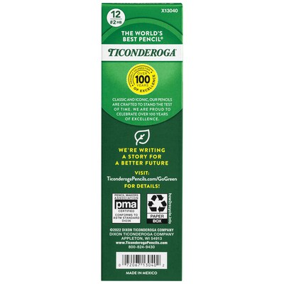 Ticonderoga Laddie Wooden Pencil, #2 Soft Lead, Dozen (X13040)