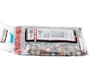 CoinLok Deposit Bags, Clear, 50/Pack (585100)