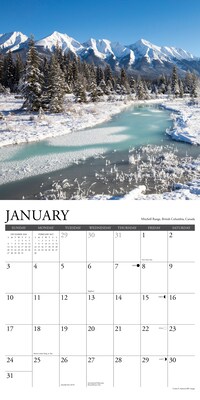 2027 Willow Creek Mountain View 12" x 12" Monthly Wall Calendar, Assorted Colors (61343)