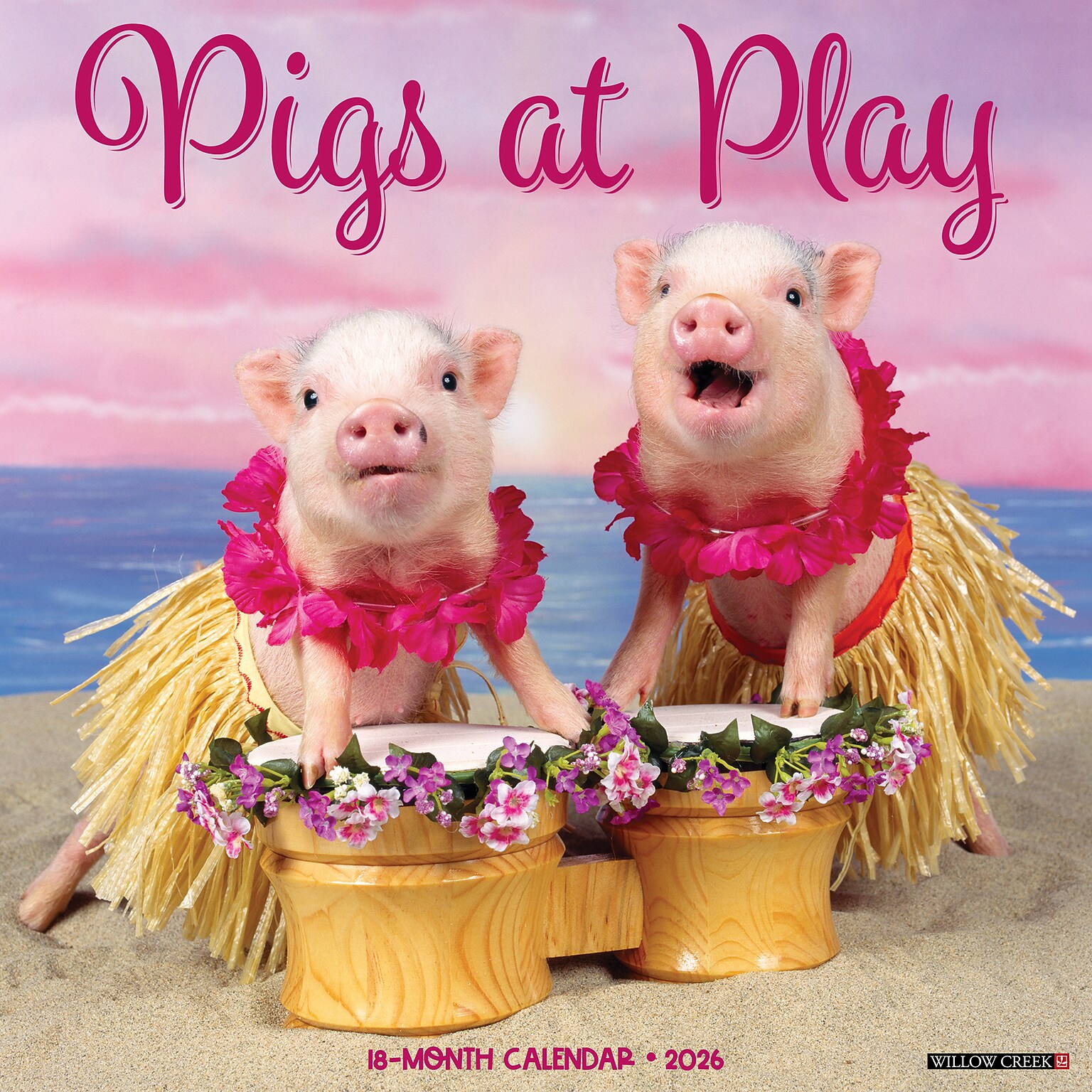 2026 Willow Creek Pigs at Play 12 x 12 Monthly Wall Calendar (52396)