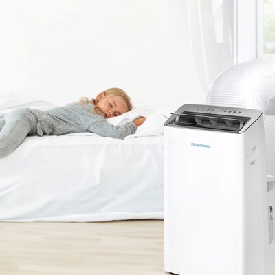 Keystone 115-Volt 14,000 BTU ASHRAE (12,000 BTU DOE) Portable Air Conditioner with Heater, Remote, White (KSTAP121HINV)
