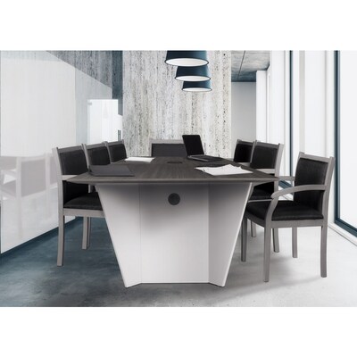 Regency Array 120W x 48D Conference Table with Grommet, Ash Grey/White (ACT12048AGWH)