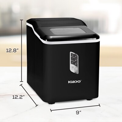 Igloo Automatic Self-Cleaning 26-Pound Ice Maker, Black (IGLICEBSC26BK)