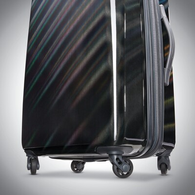 American Tourister Moonlight ABS/Polycarbonate Hardside Luggage, Iridescent Black (92504-8436)