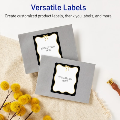 Avery Rectangle Laser/Inkjet Multipurpose Labels, 4" x 3-1/3", White, 40/Pack (19479370858)