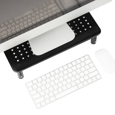 Mind Reader Adjustable Monitor Stand and Ventilated Laptop Riser, Black, 2/Pack (4LEGM2PK-BLK)