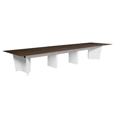 Regency Array 192W x 48D Conference Table with Grommet, Neo Walnut/White (ACT19248NWWH)