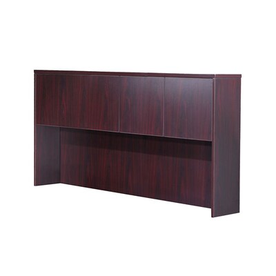 Boss Office Products 71" U-Shaped Desk with Lateral File and Hutch, Mahogany (GROUPA7-M)