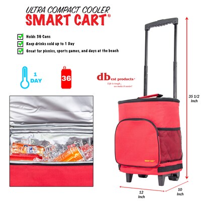 Dbest Ultra Compact Cooler Smart Cart, Red (01-566)