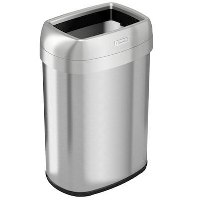 iTouchless Dual-Deodorizer Stainless Steel Trash Can, 13 gal., Brushed Steel (OL13STV)