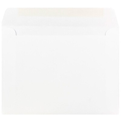 JAM Paper Booklet Envelopes 5 1/2 x 7 1/2, White, 100/Pack (4235d)