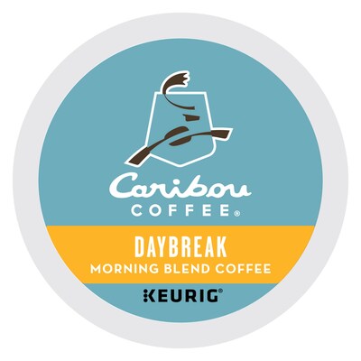 Caribou Coffee Daybreak Morning Blend Coffee Keurig® K-Cup® Pods, Light Roast, 96/Carton (6994)