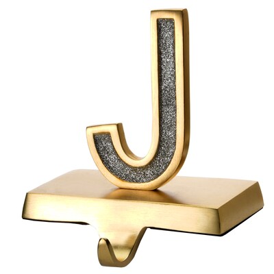 National Tree Company 5" Silver Sparkle JOY Stocking Holders, 3-Pieces (MO57-MAE20217-1)