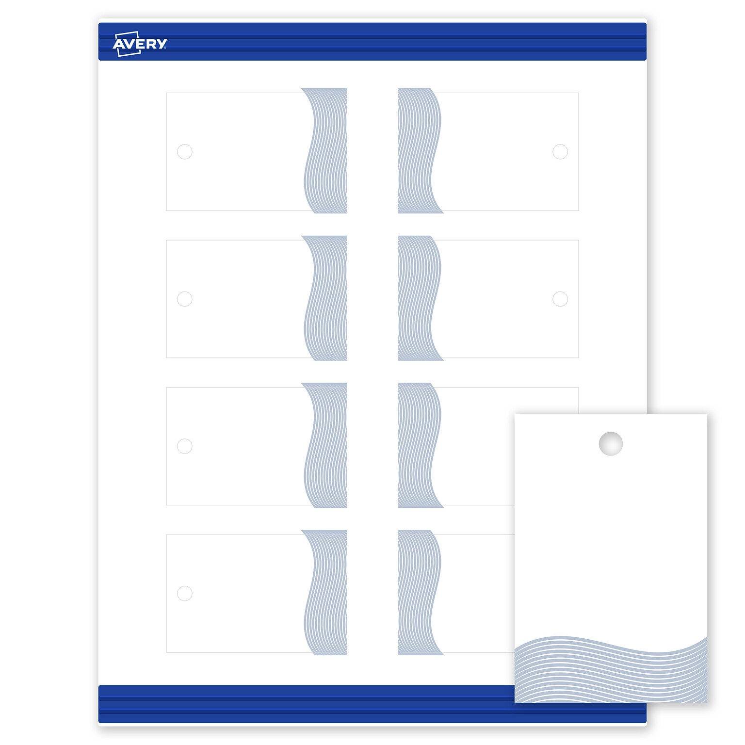 Avery  3 Blank Price & Merchandise Tags, White, 80/Carton (S00-EV4-PRMWT10)